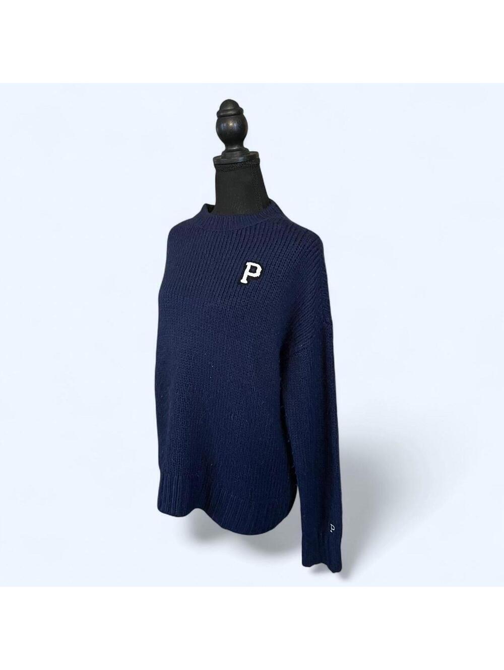Y2K Victoria’s Secret PINK navy knit oversized sweater Size Small 🤍 - Picture 4 of 6